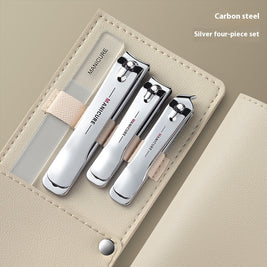 Fashion Nail Clipper 4-Piece Set – Portable Carbon Steel Clippers in Stylish Colors
