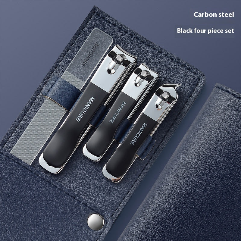 Fashion Nail Clipper 4-Piece Set – Portable Carbon Steel Clippers in Stylish Colors