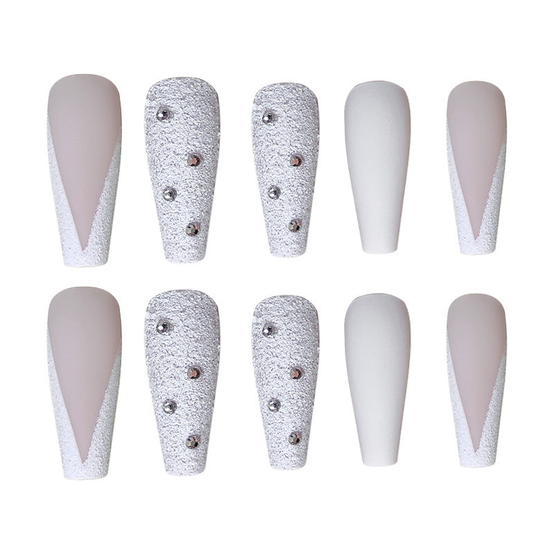 Starry Sky Fake Nails - Fashion European Style
