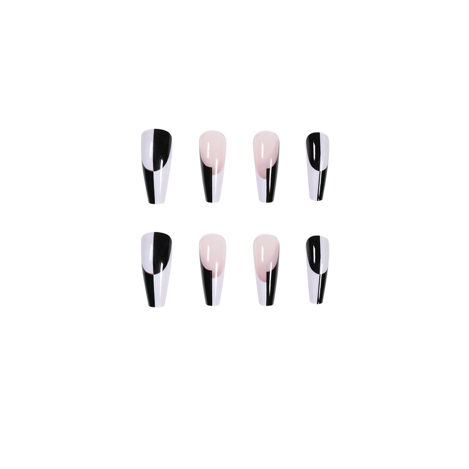 Minimalist Fake Nails - 24PC Monochrome Manicure Set