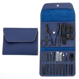 Professional Nail Care Kit - 16-Piece Stainless Steel Manicure/Pedicure Set
