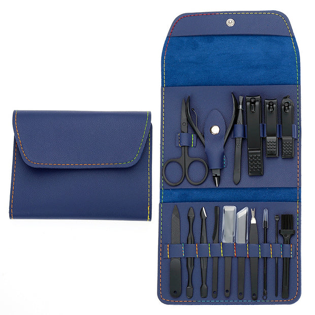 Professional Nail Care Kit - 16-Piece Stainless Steel Manicure/Pedicure Set