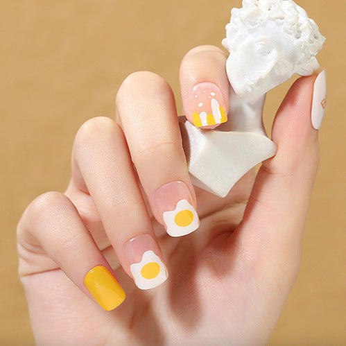 Almond Wear Nails - Simple Glossy Fake Nail Tips