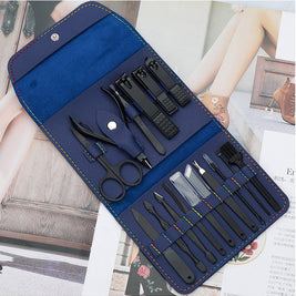 Professional Nail Care Kit - 16-Piece Stainless Steel Manicure/Pedicure Set