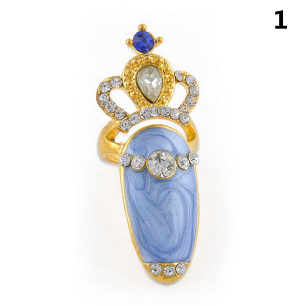 Diamond Nail Covers – Alloy, Silver & Gold European & American Style