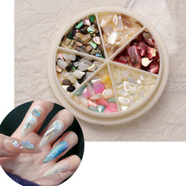 Complete Nail Decor Set - 16 Varieties of Pearls, Shells & Metal Accents