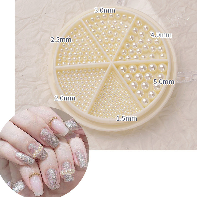 Complete Nail Decor Set - 16 Varieties of Pearls, Shells & Metal Accents