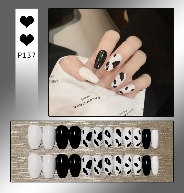 Love Peach Heart Long Press On Nails