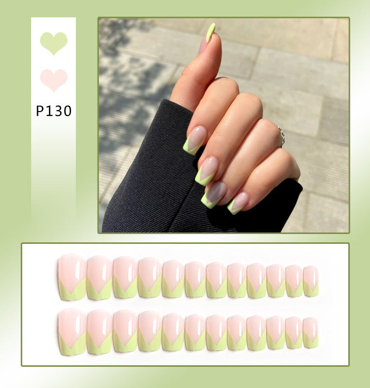 Love Peach Heart Long Press On Nails