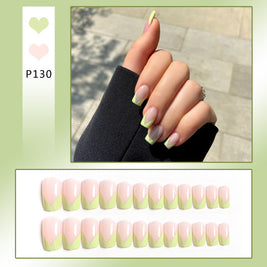 Love Peach Heart Long Press On Nails