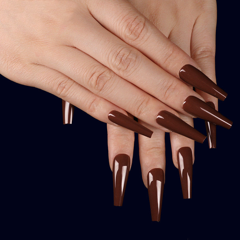 Multi-Color Long Coffin Press On Nails - Ballet False Nails