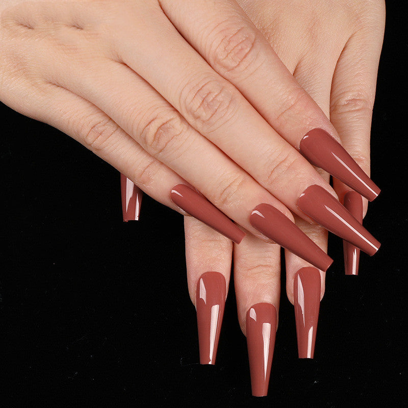 Multi-Color Long Coffin Press On Nails - Ballet False Nails