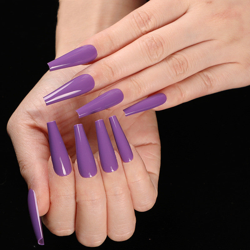 Multi-Color Long Coffin Press On Nails - Ballet False Nails