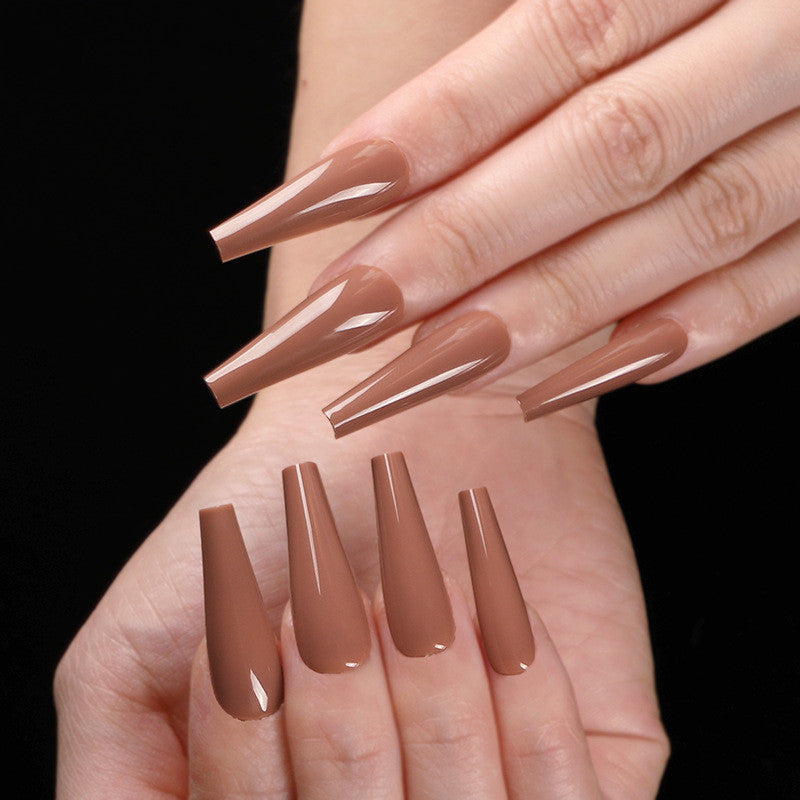 Multi-Color Long Coffin Press On Nails - Ballet False Nails