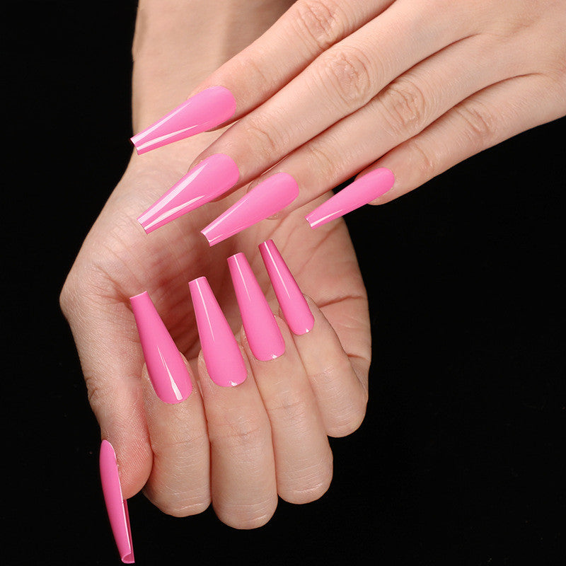 Multi-Color Long Coffin Press On Nails - Ballet False Nails