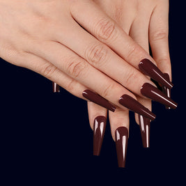 Multi-Color Long Coffin Press On Nails - Ballet False Nails