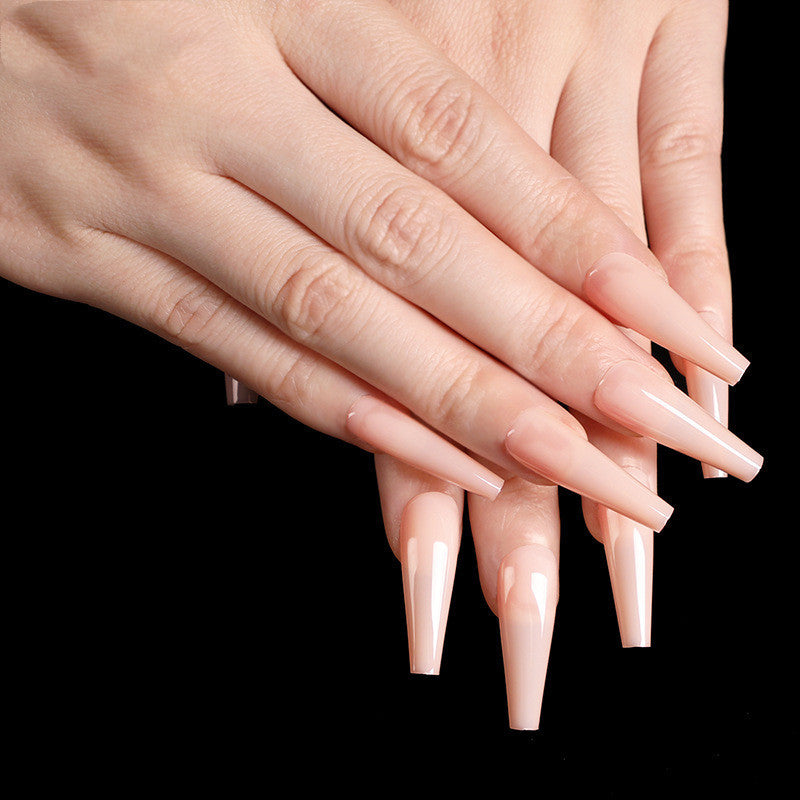 Multi-Color Long Coffin Press On Nails - Ballet False Nails