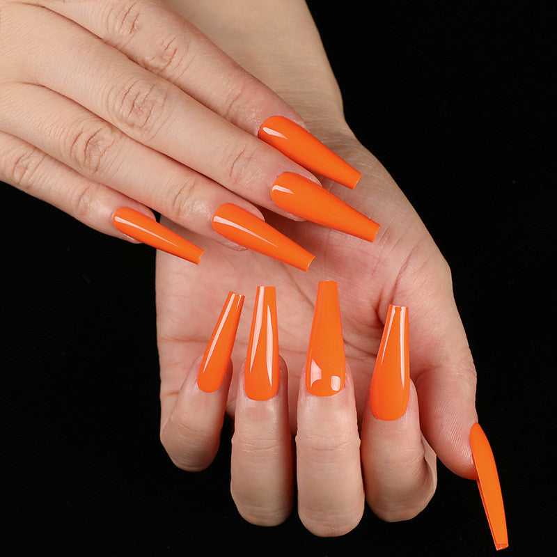 Multi-Color Long Coffin Press On Nails - Ballet False Nails