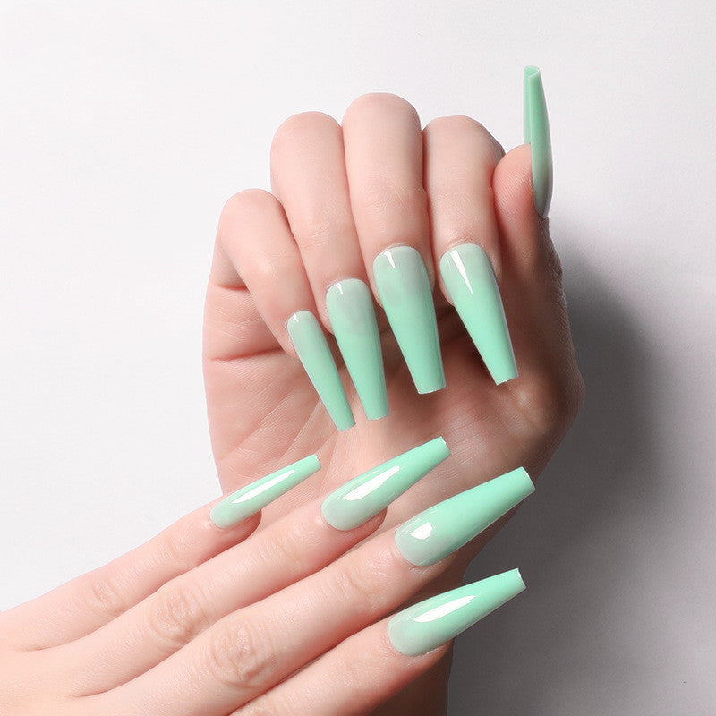 Multi-Color Long Coffin Press On Nails - Ballet False Nails
