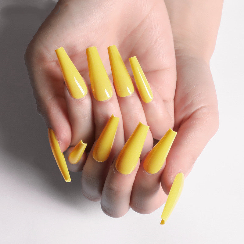 Multi-Color Long Coffin Press On Nails - Ballet False Nails