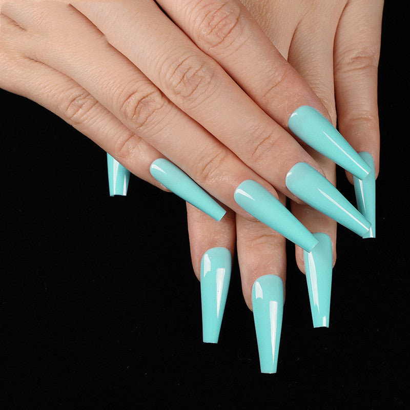 Multi-Color Long Coffin Press On Nails - Ballet False Nails