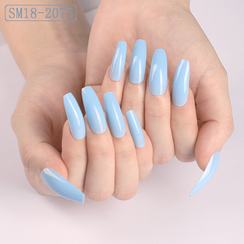 Long Ballet Press On Nails - Solid Color False Nails Set