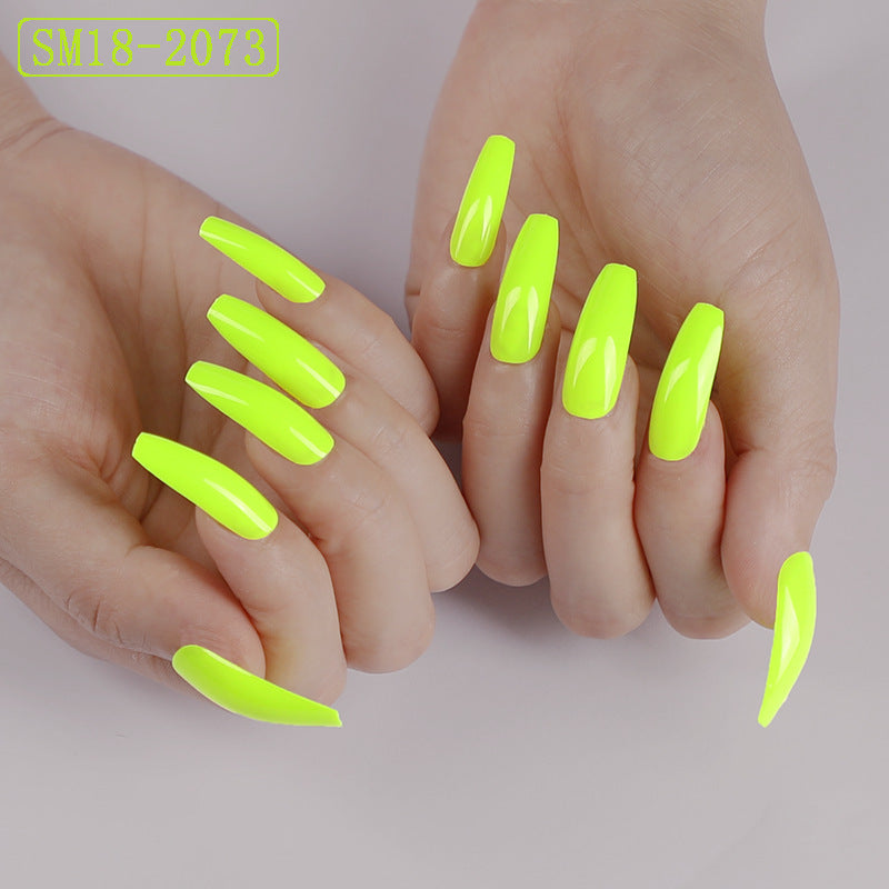 Long Ballet Press On Nails - Solid Color False Nails Set