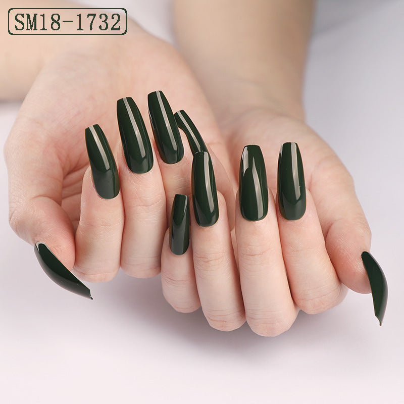 Long Ballet Press On Nails - Solid Color False Nails Set