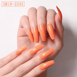 Long Ballet Press On Nails - Solid Color False Nails Set