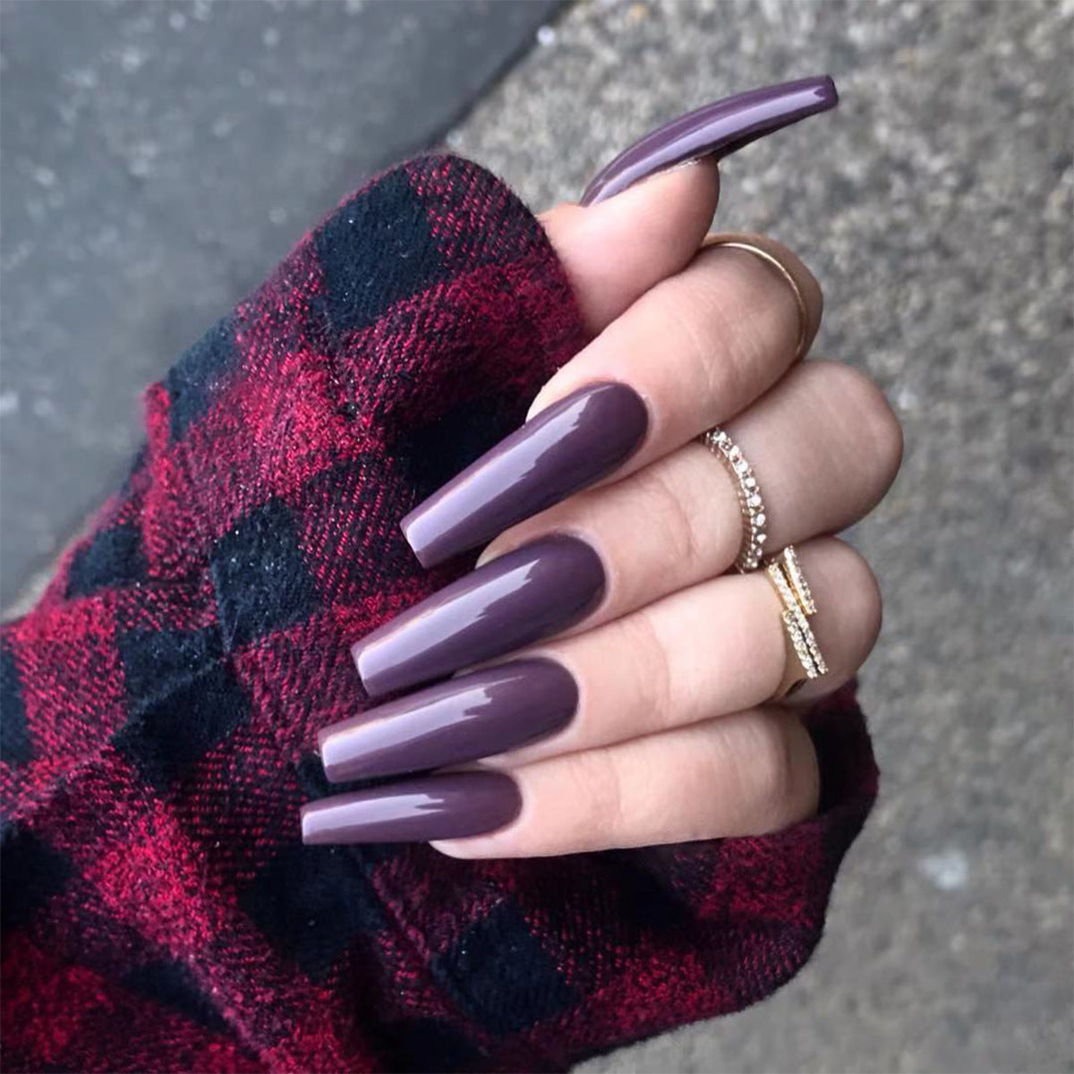 Solid Color Ballet Press On Nails - 24PC Long Length Set