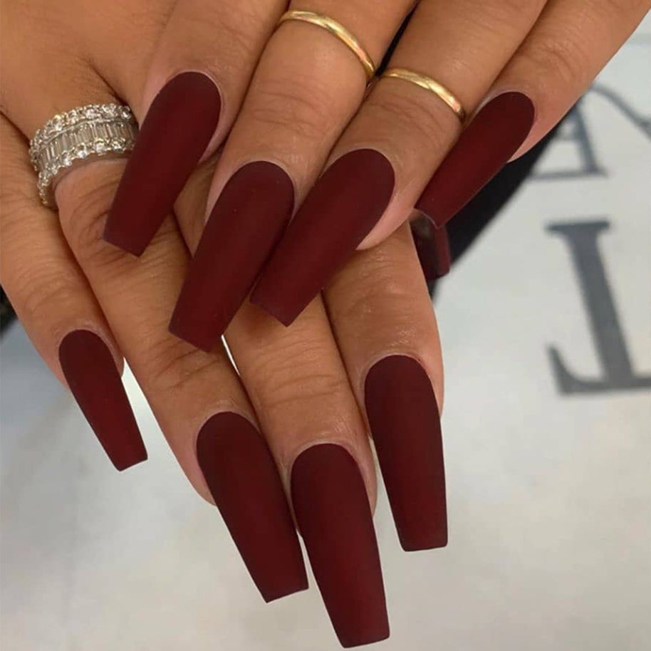 Solid Color Ballet Press On Nails - 24PC Long Length Set