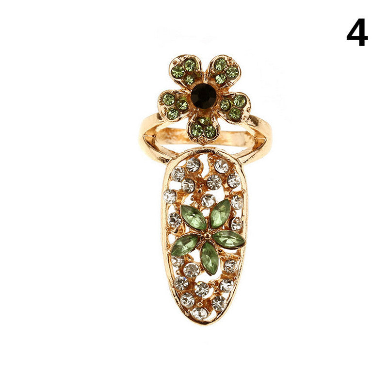 Diamond Nail Covers – Alloy, Silver & Gold European & American Style