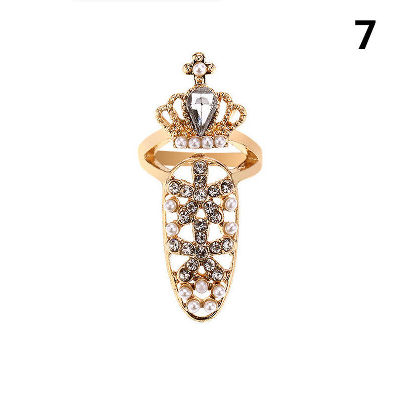 Diamond Nail Covers – Alloy, Silver & Gold European & American Style