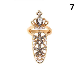 Diamond Nail Covers – Alloy, Silver & Gold European & American Style