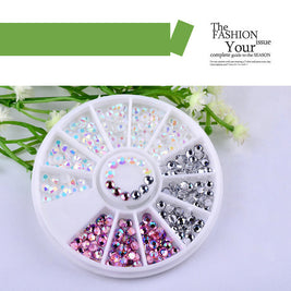 Acrylic Nail Art Drill Discs - 3mm Multi-Color Nail Decor