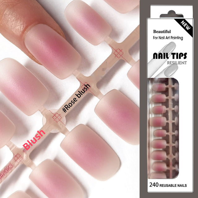 Frosted Nail Tip Sub-size Wear European Square