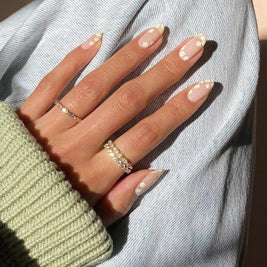 Almond Shape Press On Nails - 24pc Matte Frosted Nail Tips