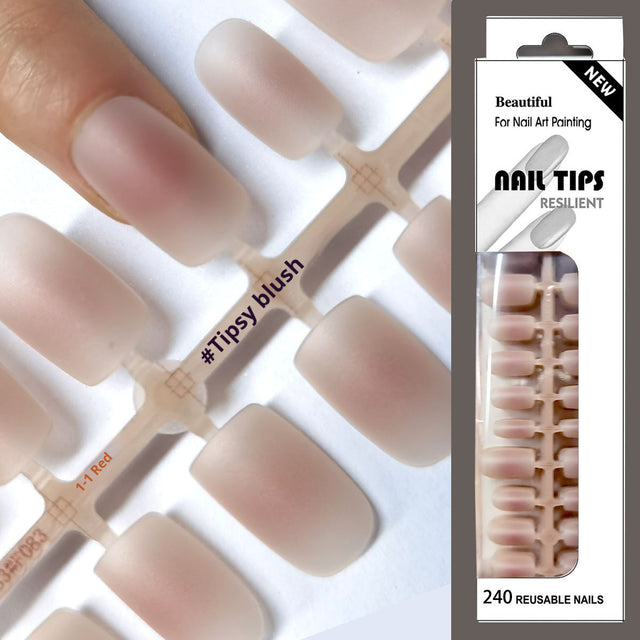 Frosted Nail Tip Sub-size Wear European Square
