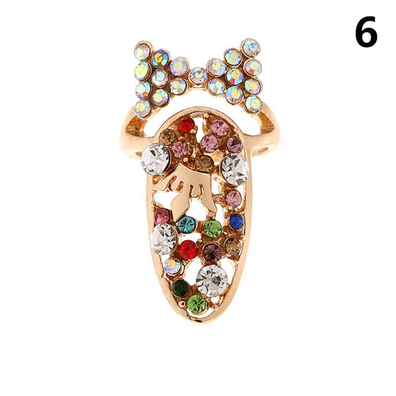 Diamond Nail Covers – Alloy, Silver & Gold European & American Style