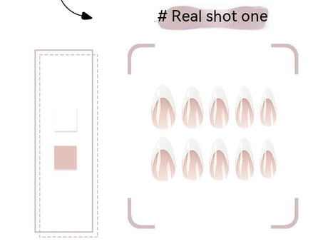 Simple French White Edge Nail Patch Manicure