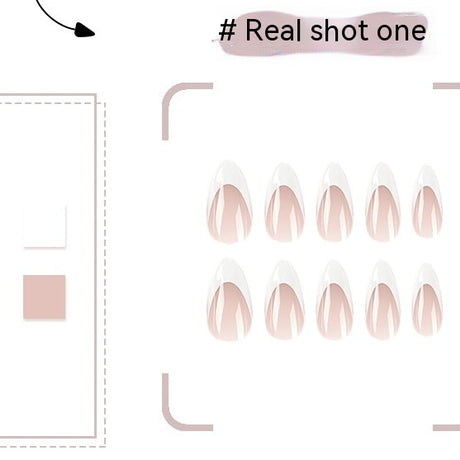 Simple French White Edge Nail Patch Manicure