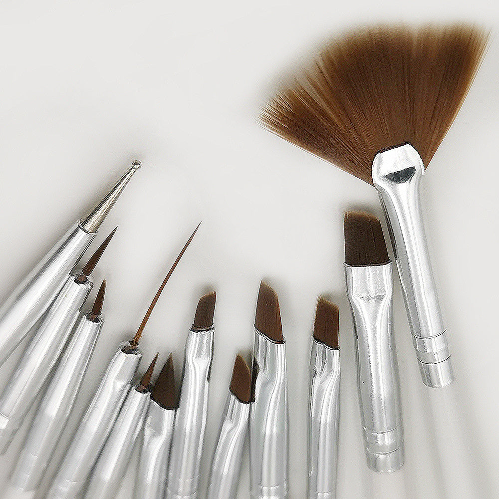 Complete Nail Art Pen Collection - 12 Specialty Brushes for All Nail Techniques