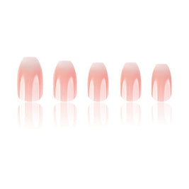 Pink & White Gradient Nails – Plaid Ballet Press-On Set