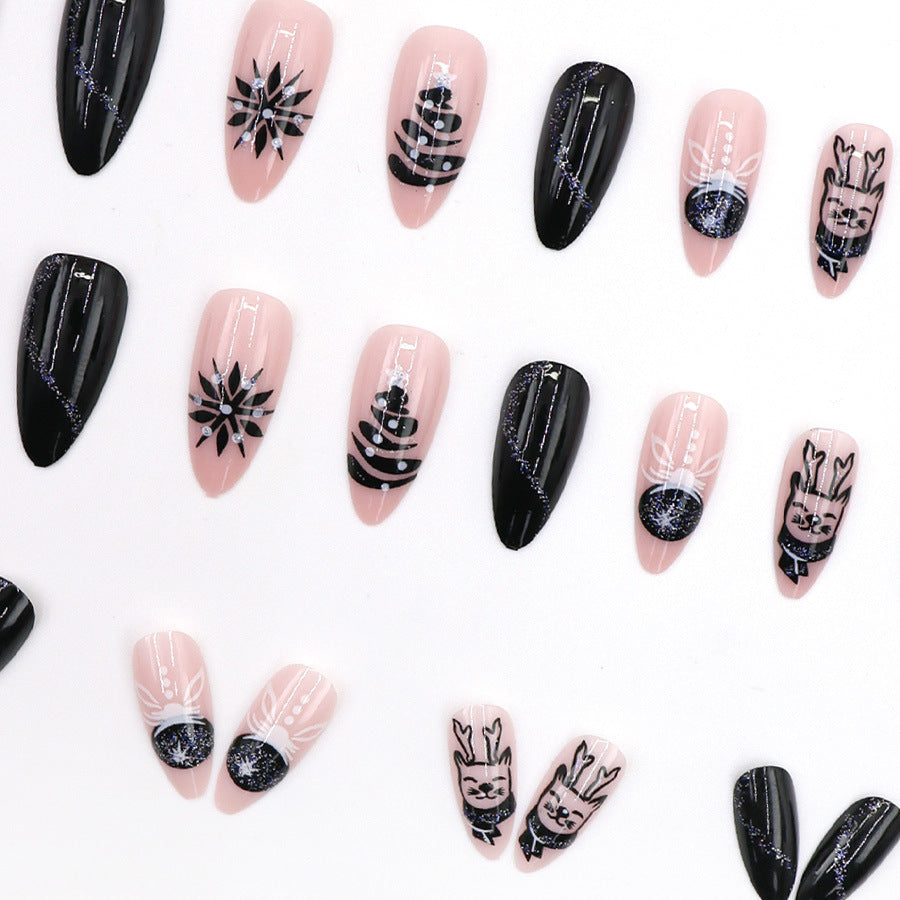 Plaid & Cartoon Nail Art - Sweet & Cool INS Style