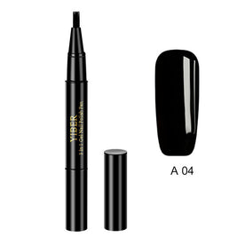 Multicolor Nail Art Pens - 5pc 3-in-1 Polish & Glue Set