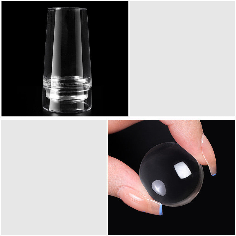 Silicone Nail Stamp Set – Transparent French Seal for Perfect Manicures