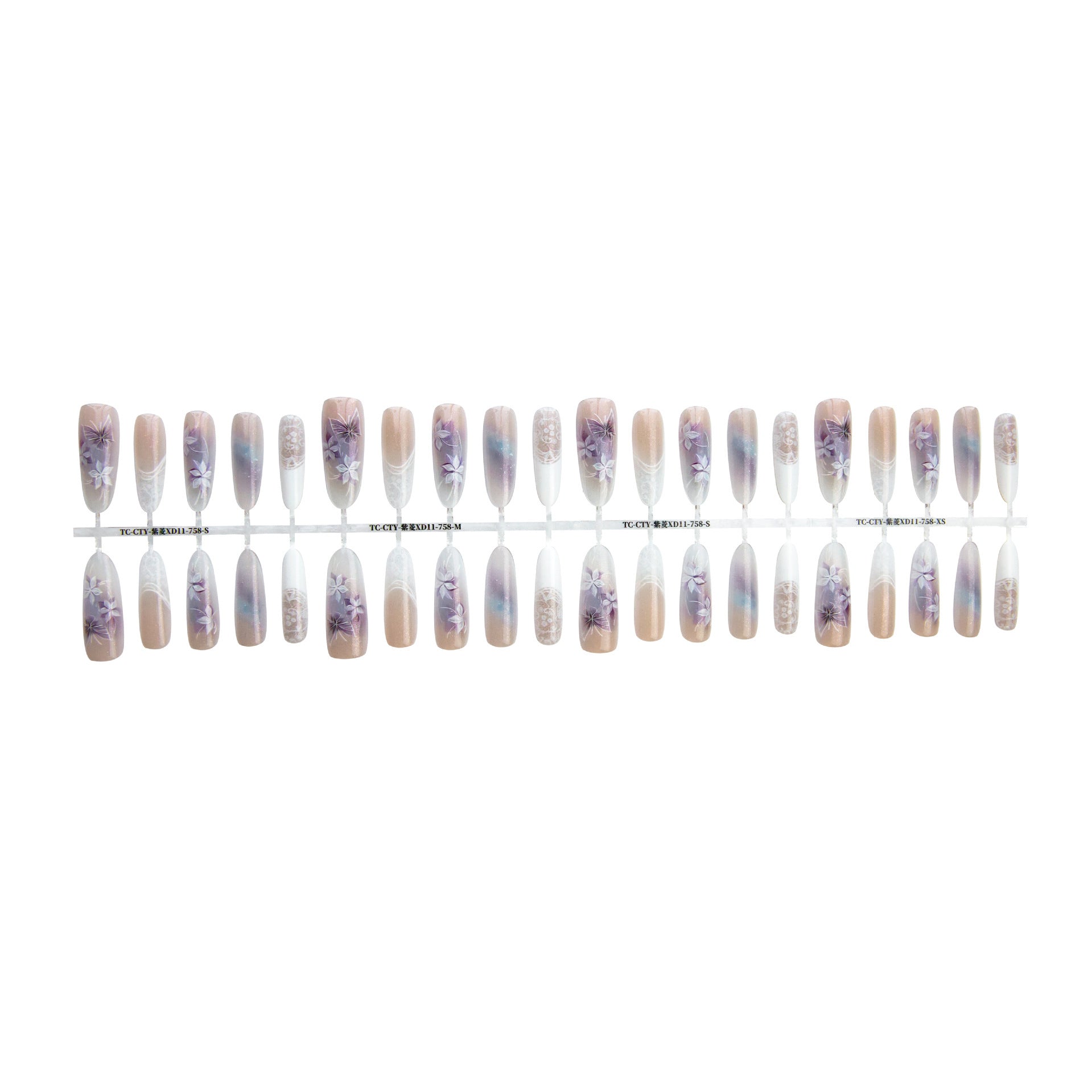 Chinese Style Almond Nails - Traditional Butterfly Nail Art Set