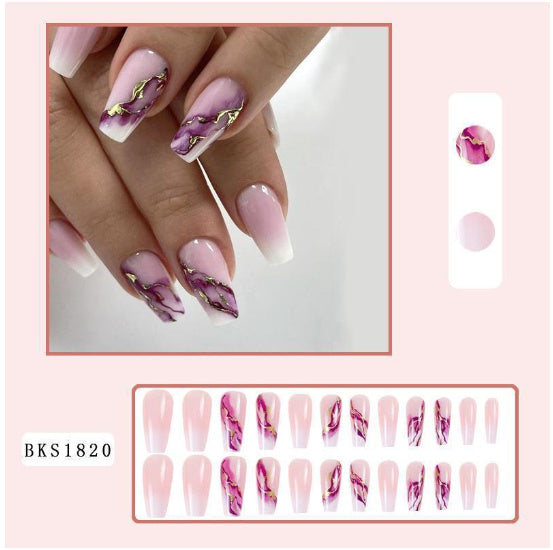 Wearable Fake Nails - Elegant Ballet Manicure