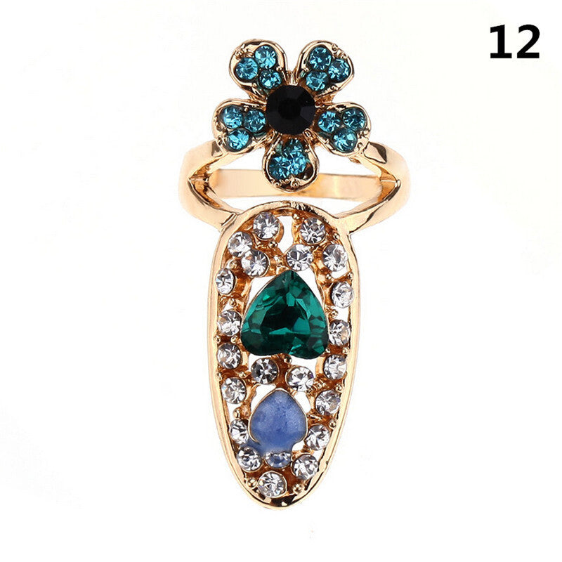 Diamond Nail Covers – Alloy, Silver & Gold European & American Style