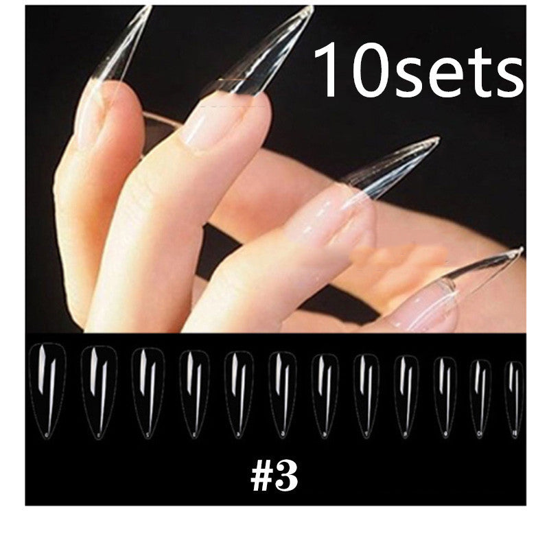 Transparent Fake Nails - Full Cover Acrylic Tips